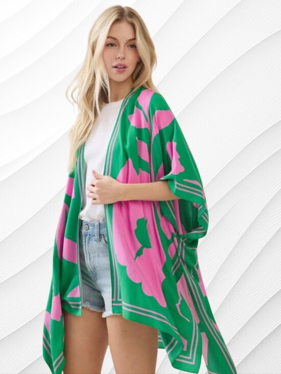 Styline Other - Vibrant Botanic Print Kimono